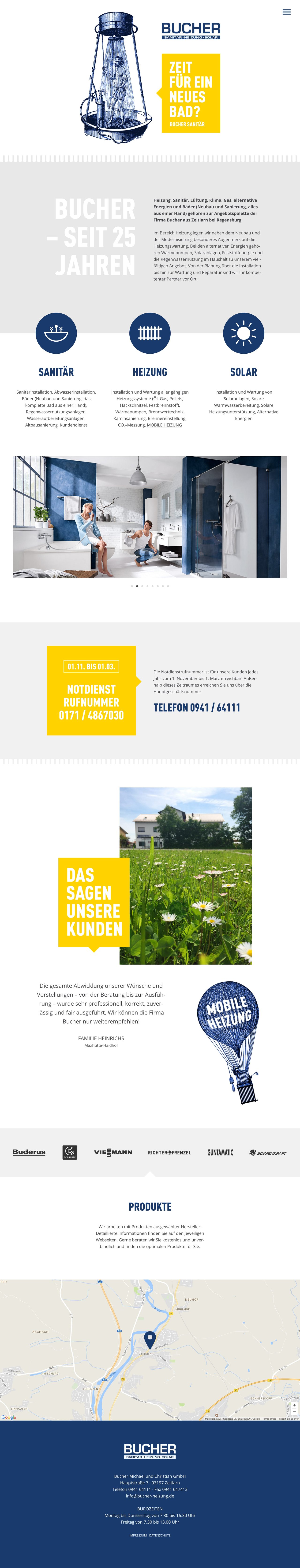 Bucher Website Screenshot