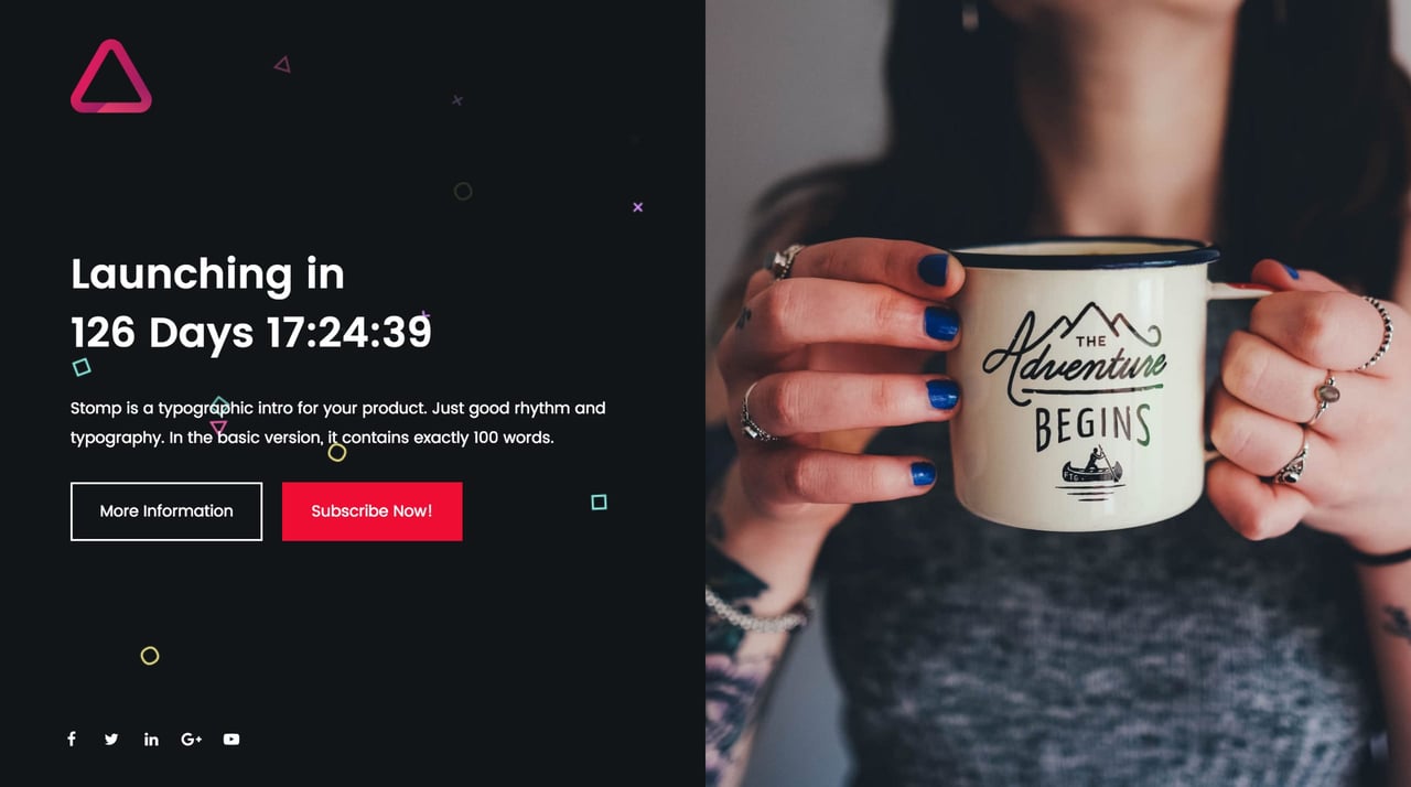 Stomp – Cinematic Intro Website Screenshot