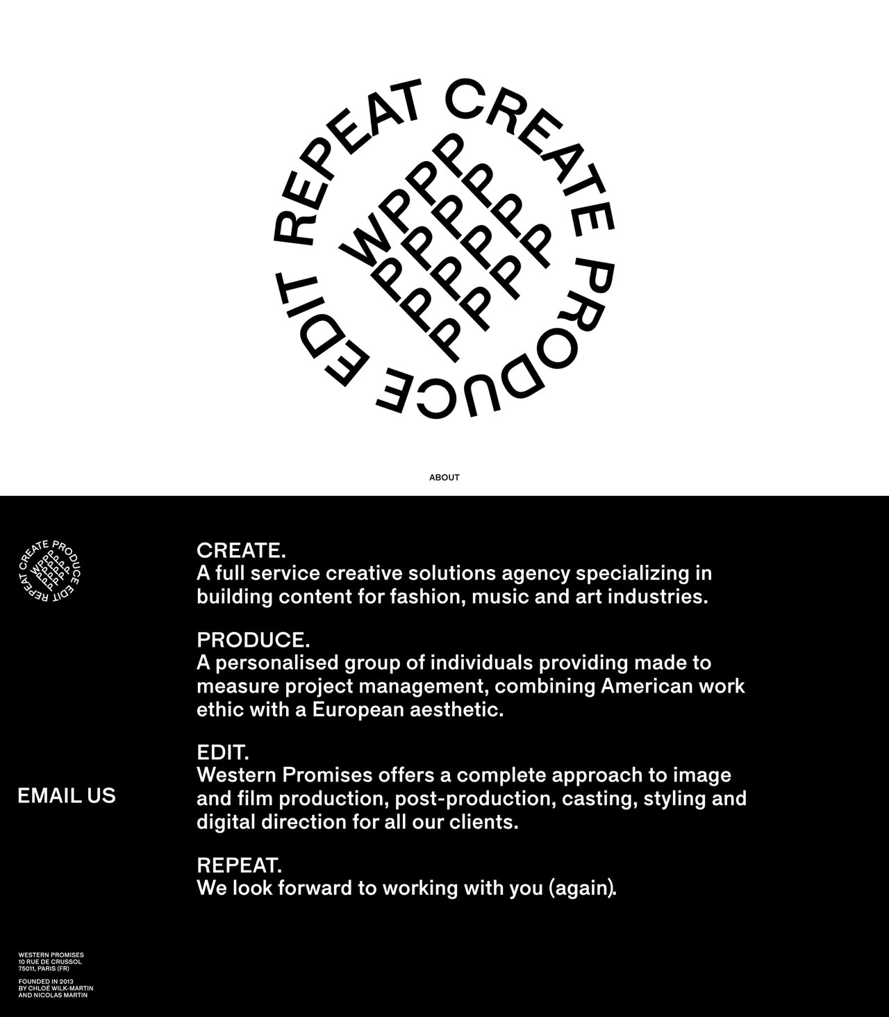 Western Promises Website Screenshot