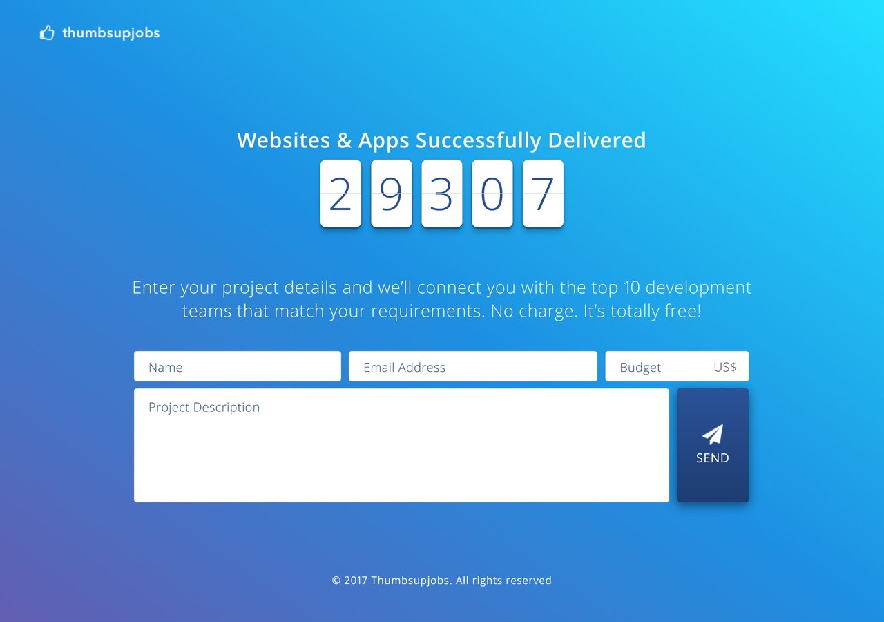 Thumbsupjobs Website Screenshot