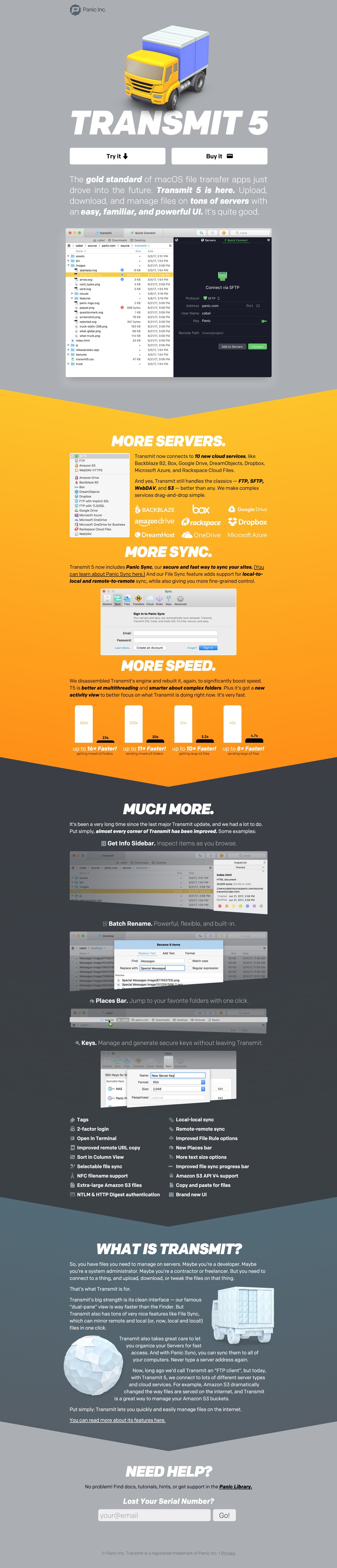 Transmit 5 Website Screenshot