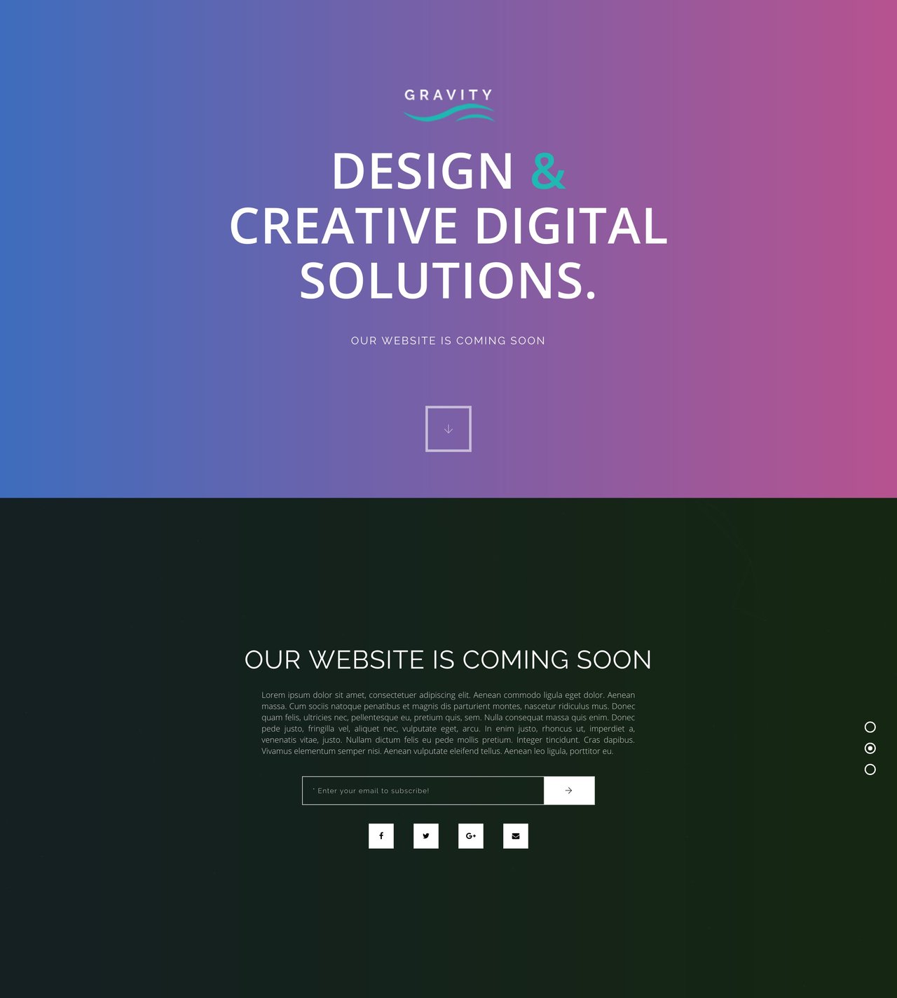 Gravity Website Screenshot