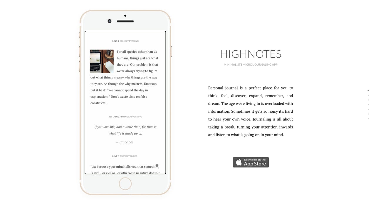 HighNotes Website Screenshot