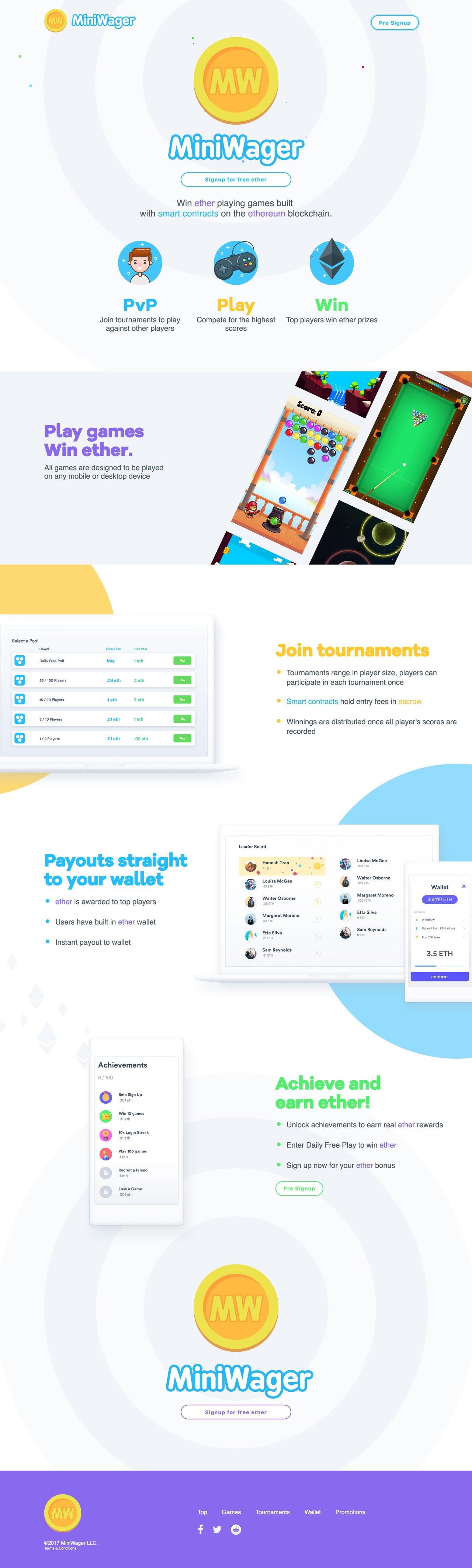 MiniWager Website Screenshot