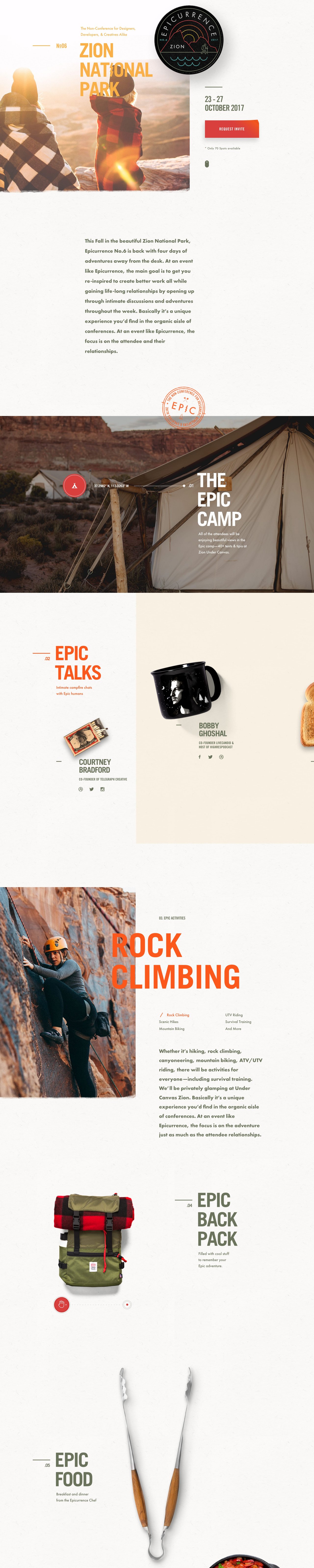 Epicurrence 2017 – Zion Website Screenshot