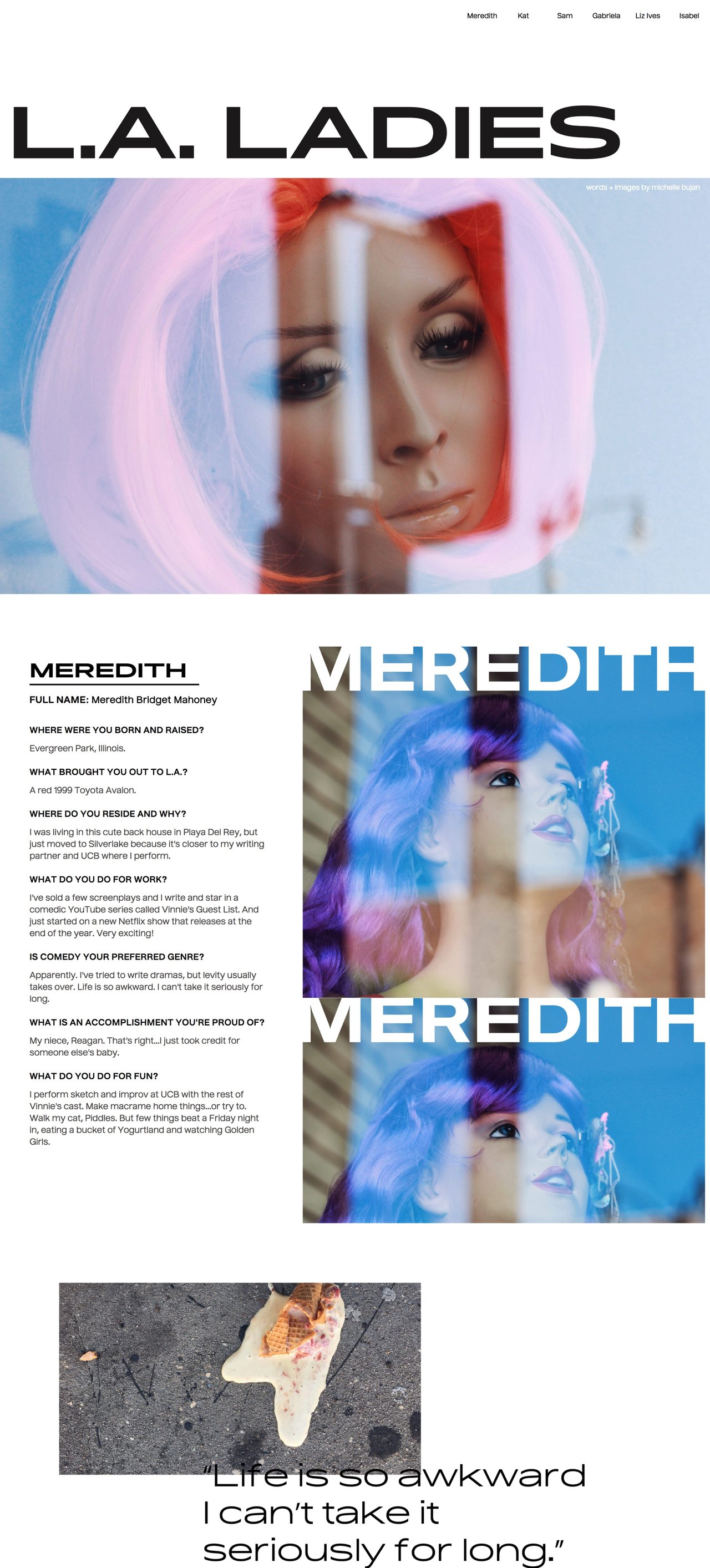 The L.A. Ladies Website Screenshot