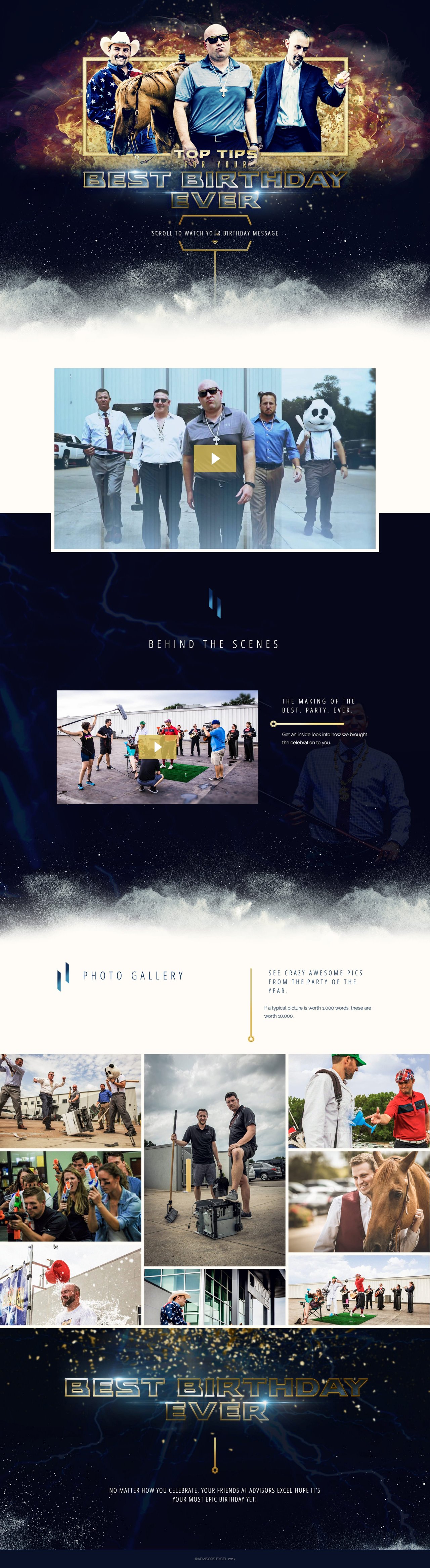 AE Birthday 2017 Website Screenshot