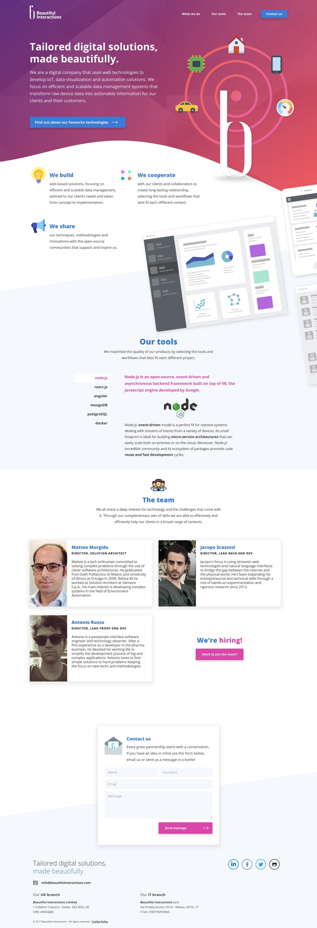 Beautiful Interactions Website Screenshot