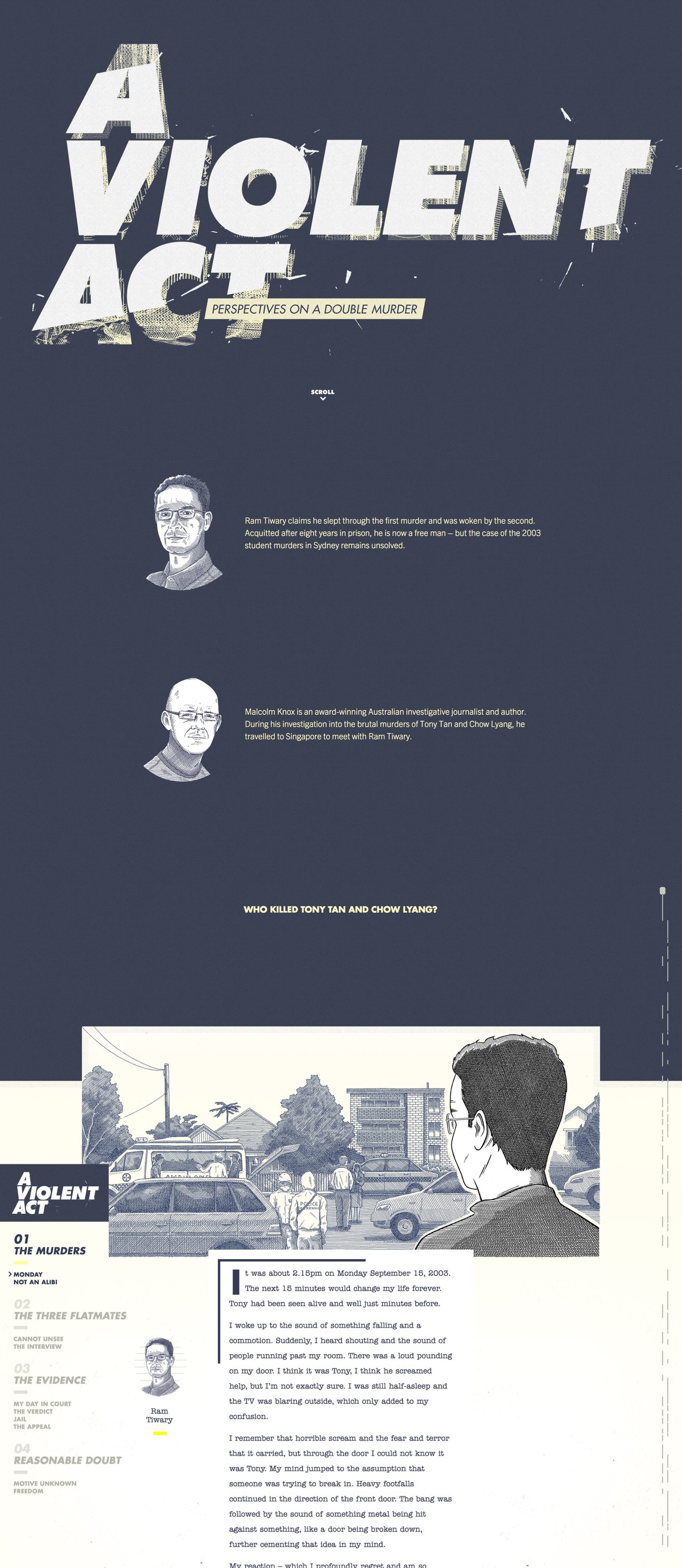 A Violent Act Website Screenshot