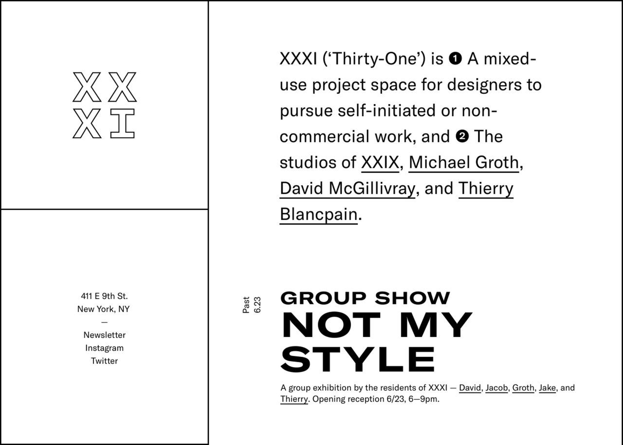 XXXI Website Screenshot