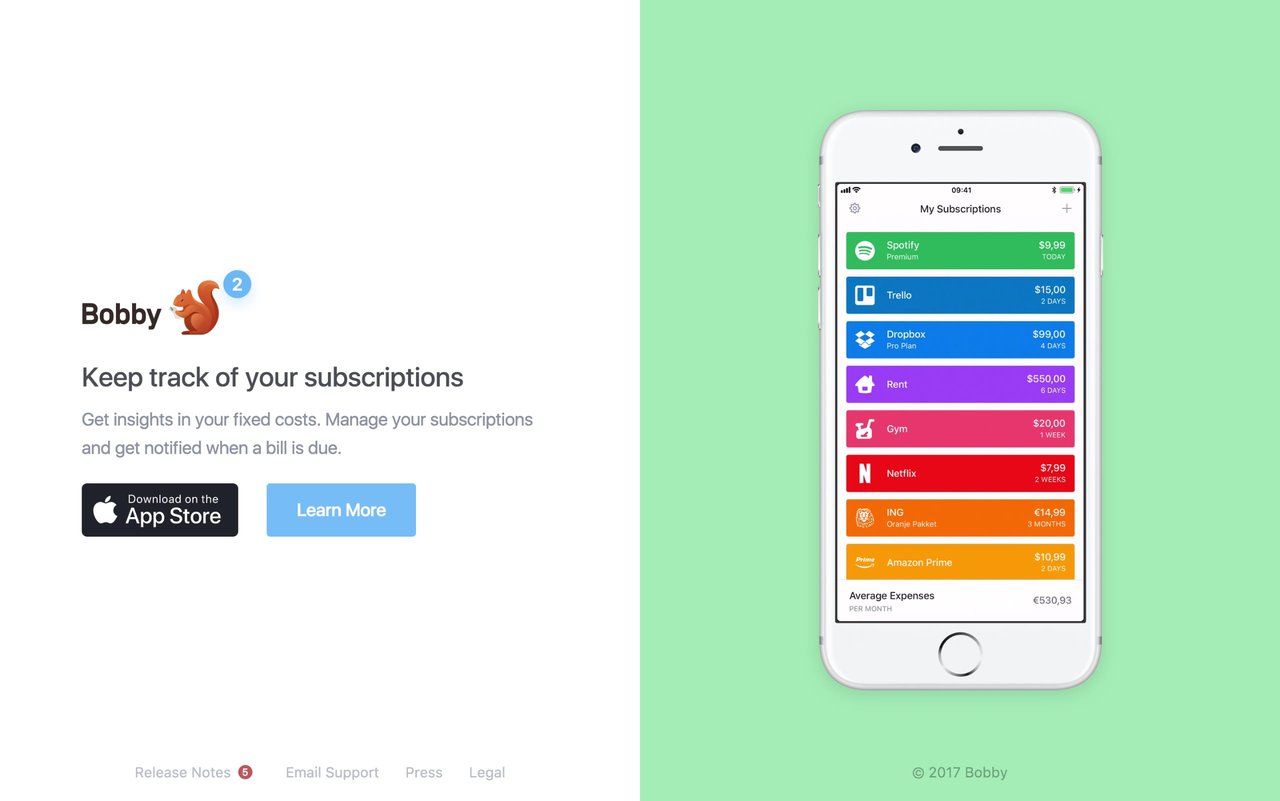 Bobby Website Screenshot