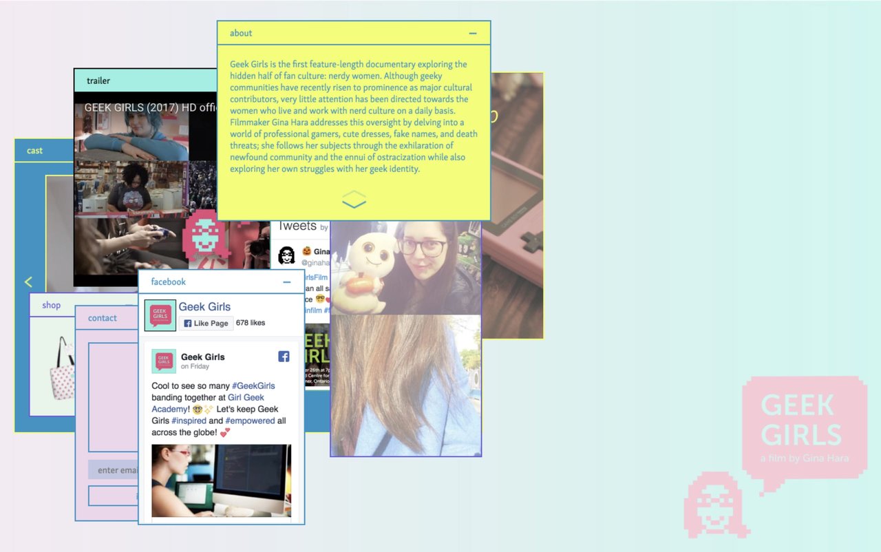 Geek Girls Website Screenshot