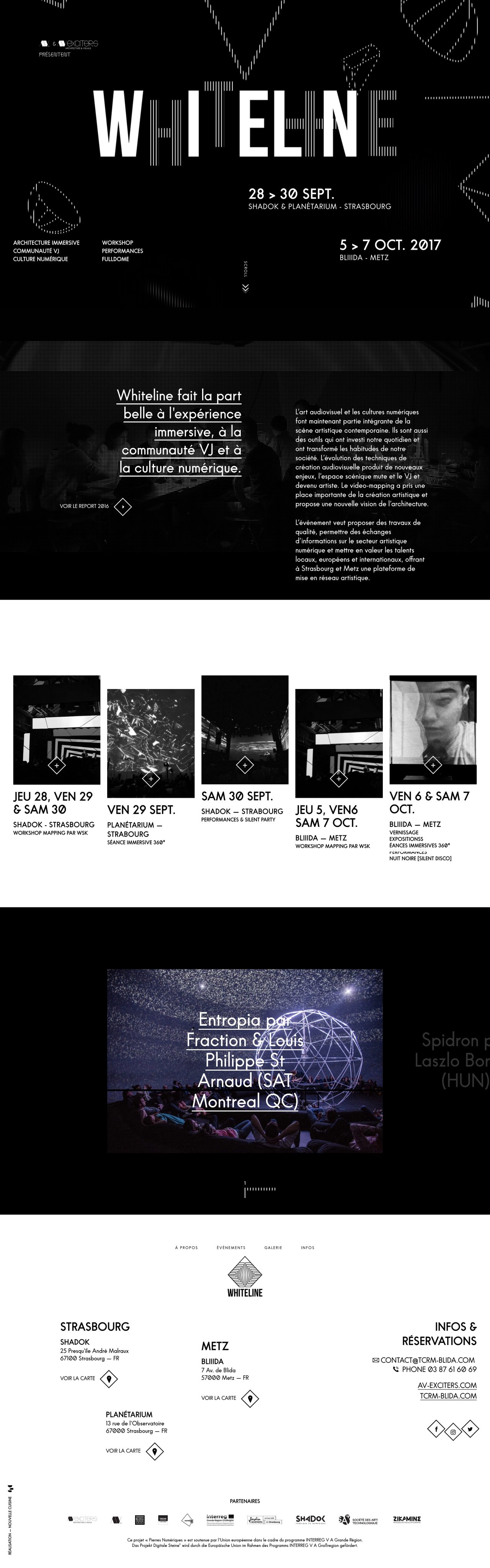 Whiteline Festival Website Screenshot