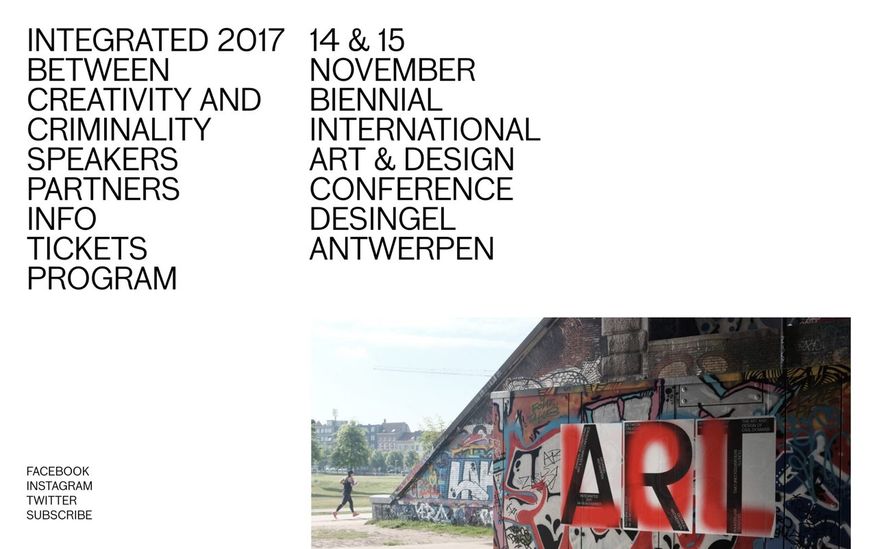 Integrated 2017 Website Screenshot