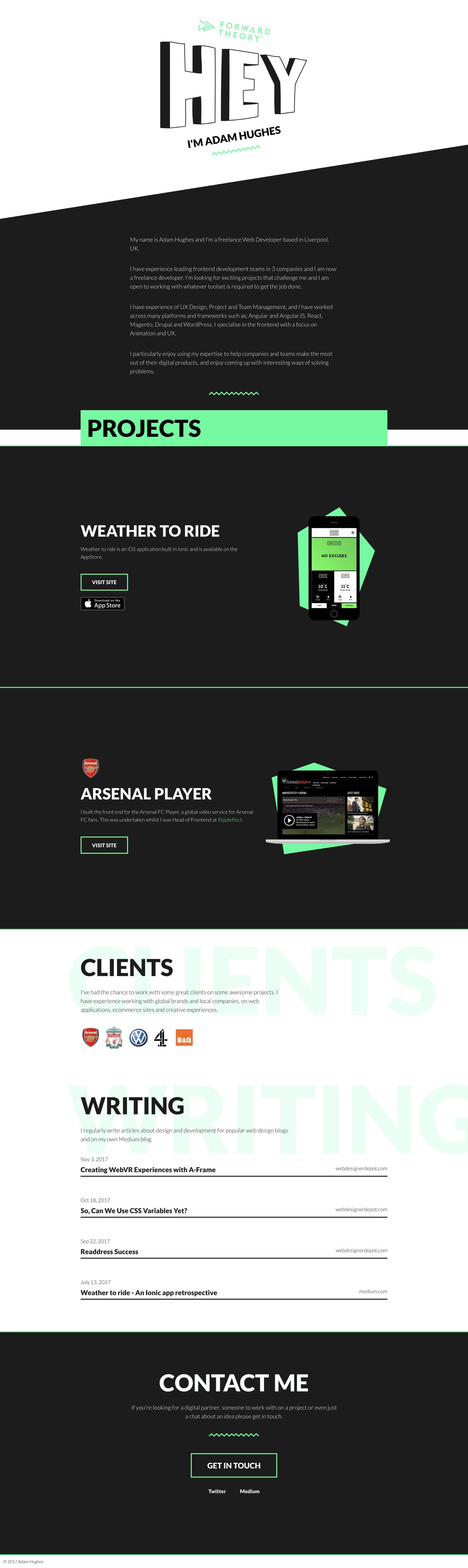 Forward Theory Website Screenshot