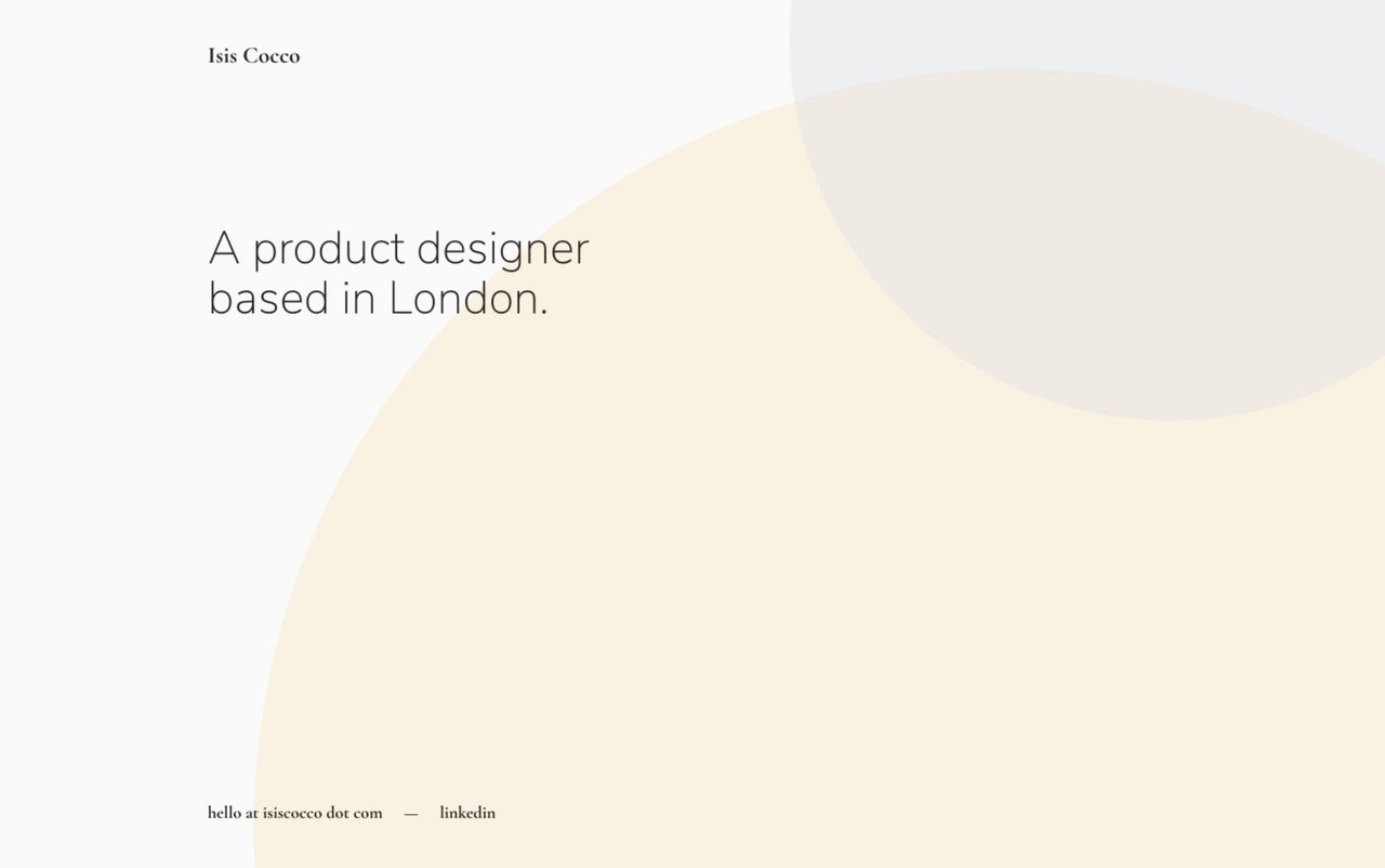 Isis Cocco Website Screenshot