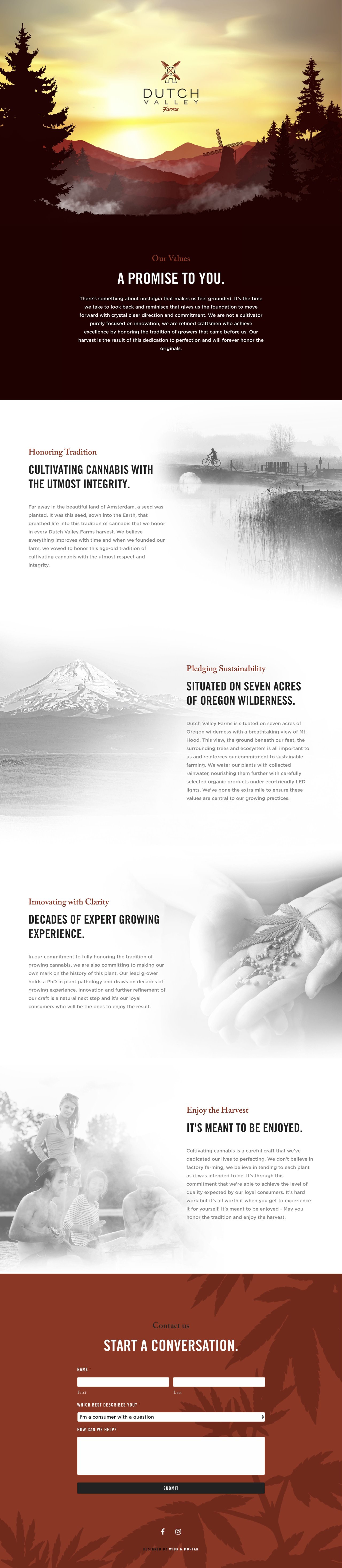 Dutch Valley Farms Website Screenshot