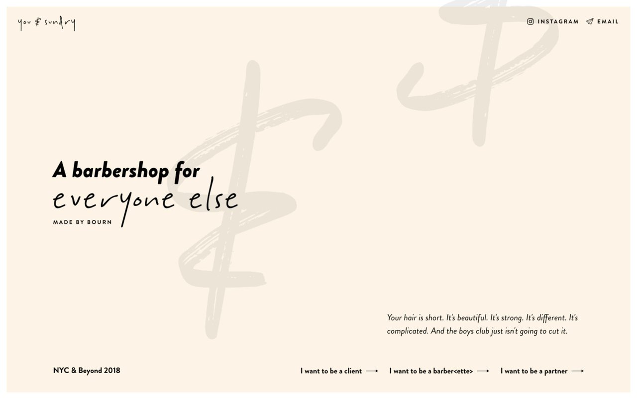 You & Sundry Website Screenshot