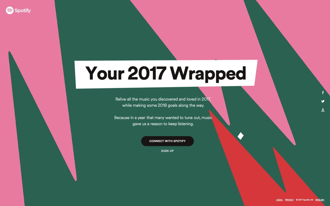 Your 2017 Wrapped Website Screenshot