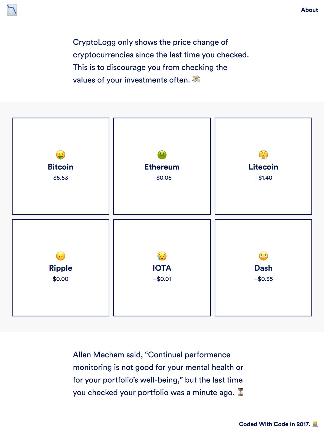 CryptoLogg Website Screenshot