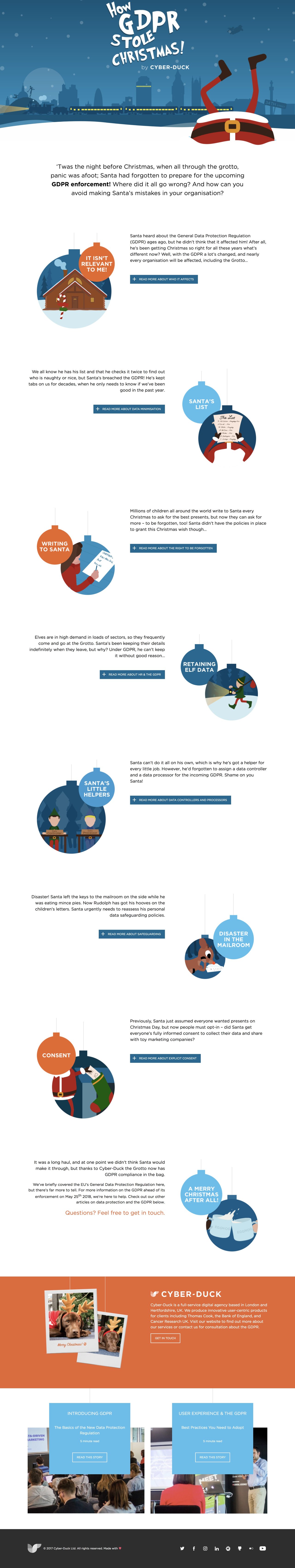 How GDPR Stole Christmas Website Screenshot