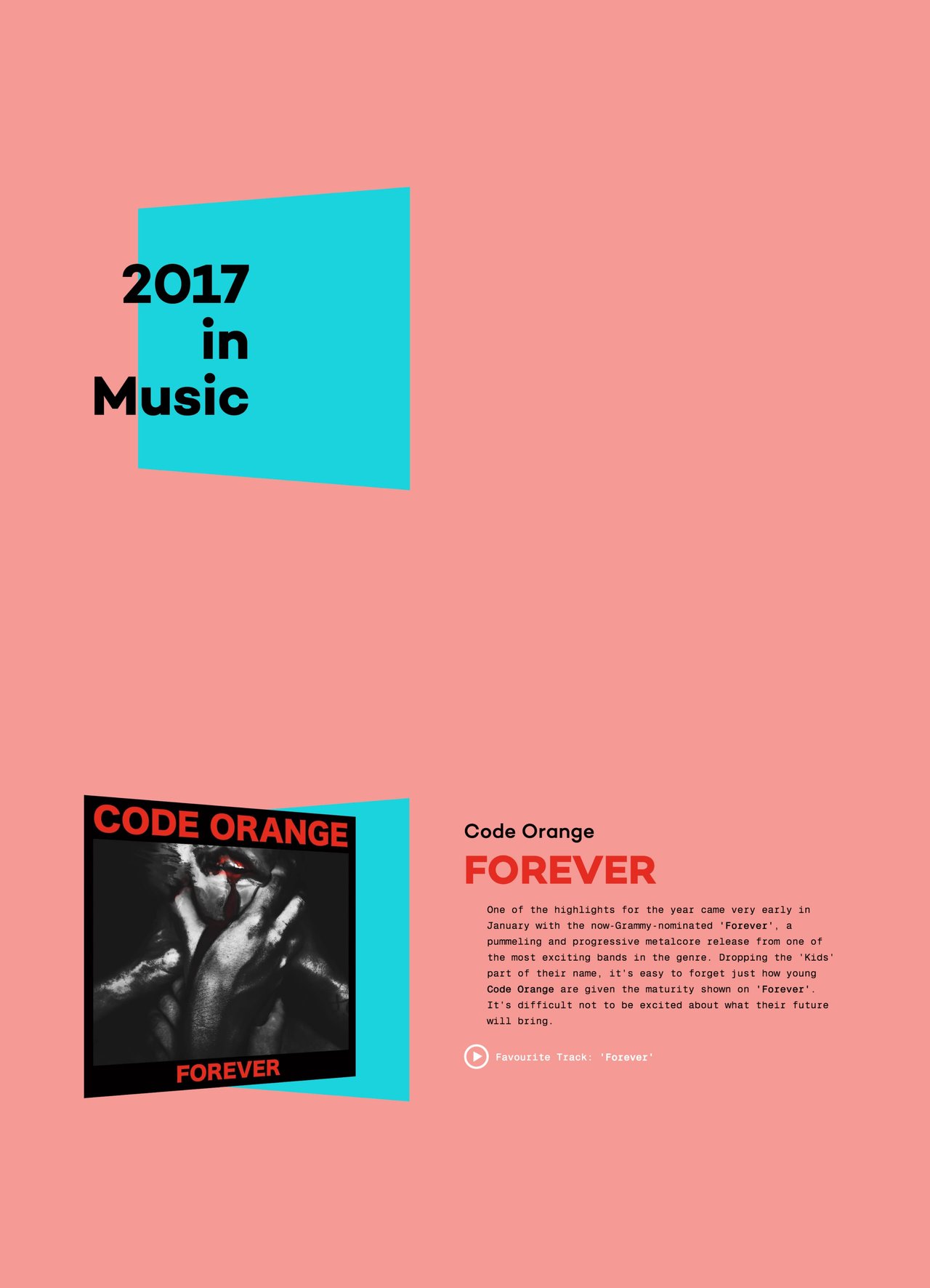 Jamie Hunter 2017 in Music Website Screenshot
