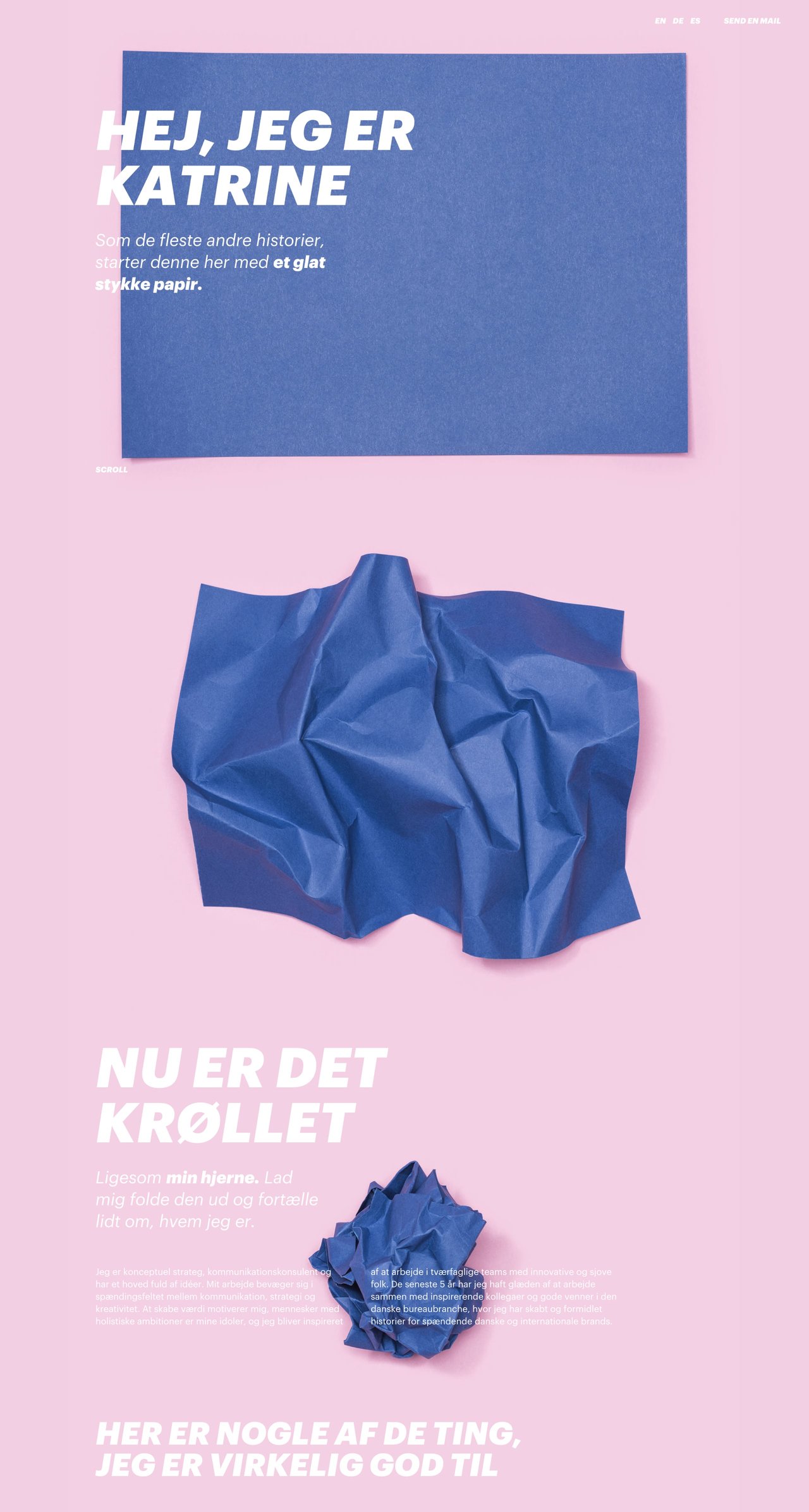 Katrine Mehl Website Screenshot