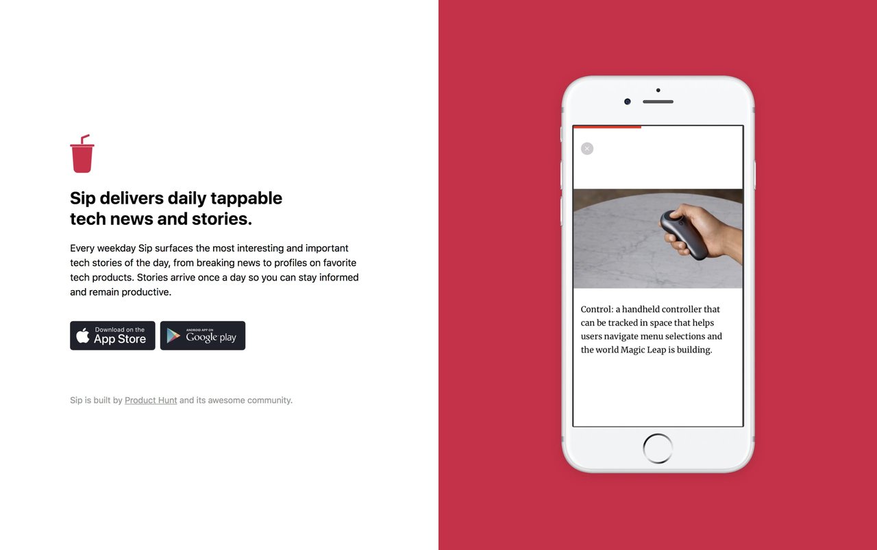 Sip Website Screenshot