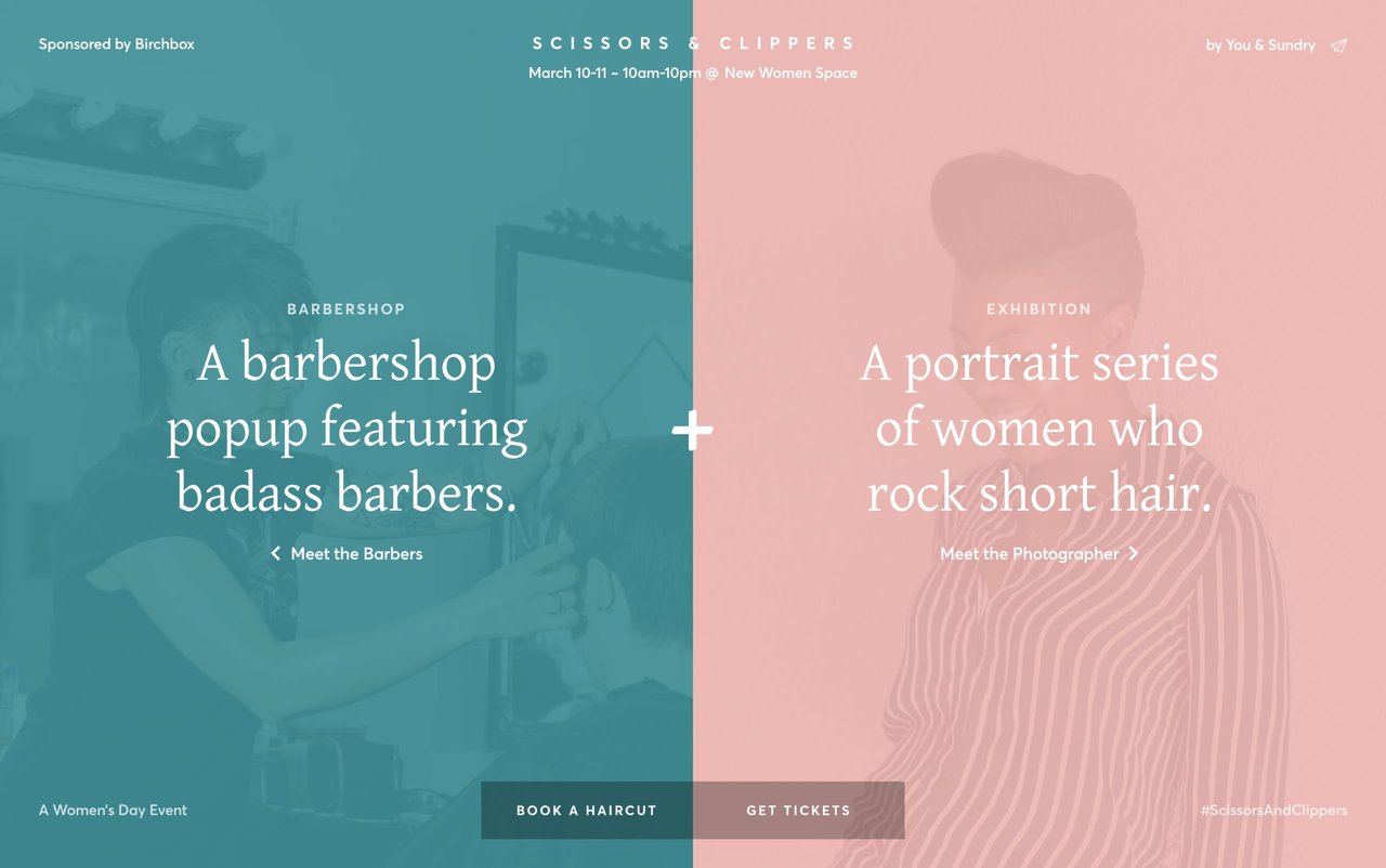 Scissors & Clippers Website Screenshot