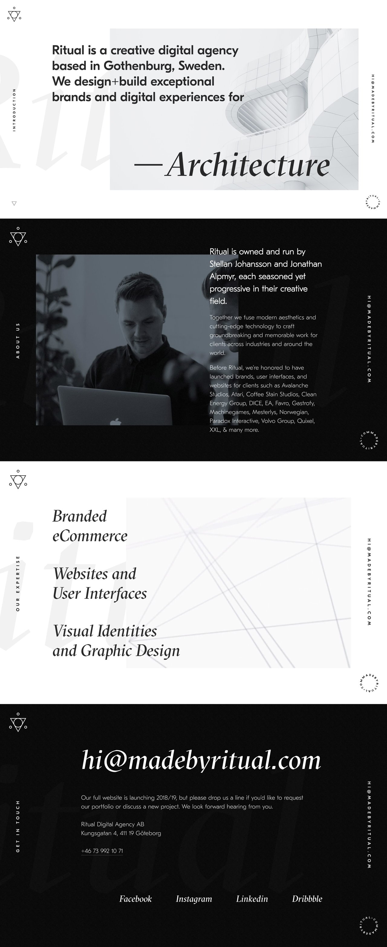 Ritual Website Screenshot