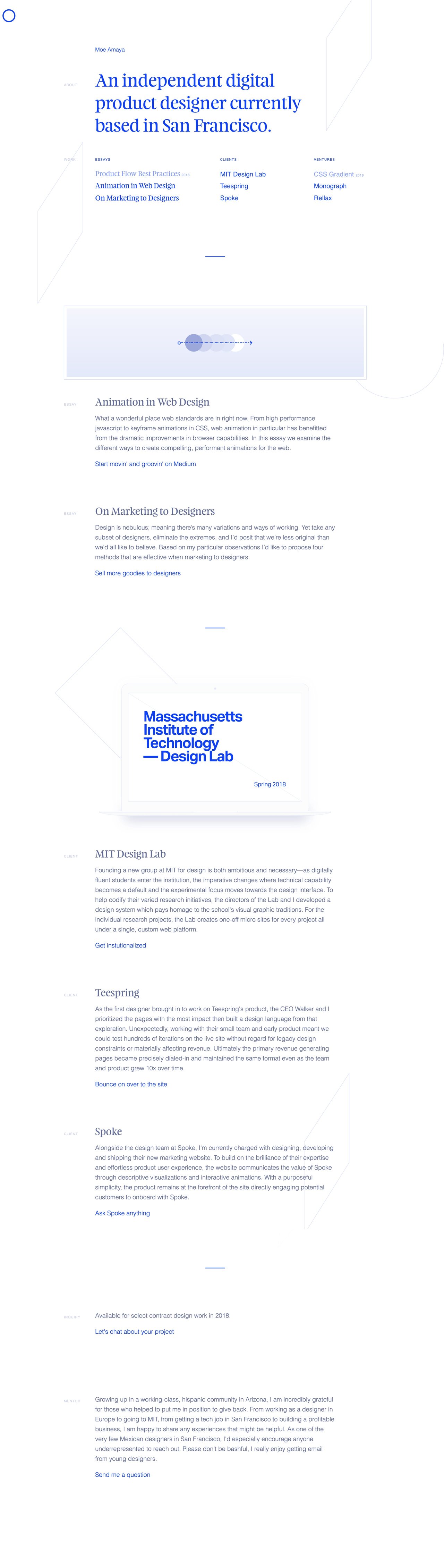 Moe Amaya Website Screenshot