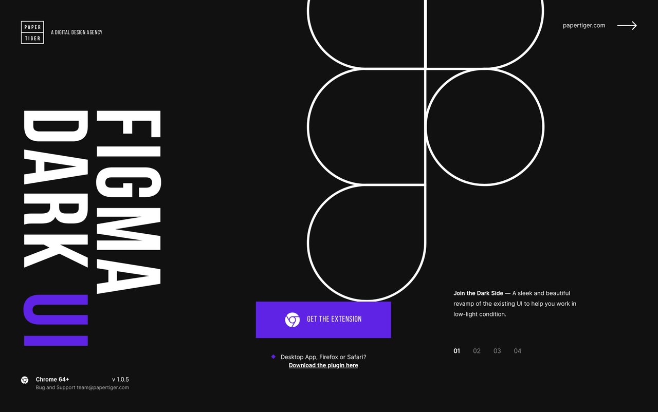 Figma Dark UI Website Screenshot
