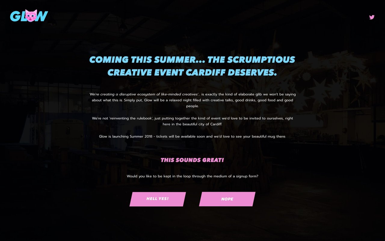 It Will Glow Website Screenshot