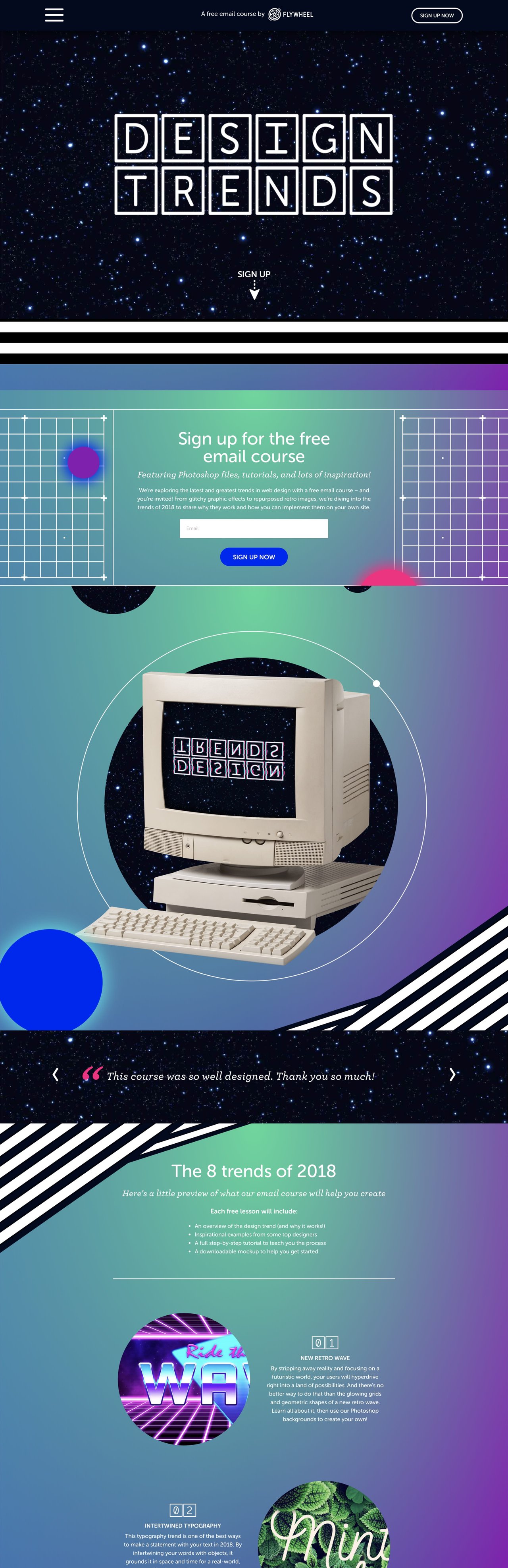 Design Trends 2018 with Flywheel Website Screenshot