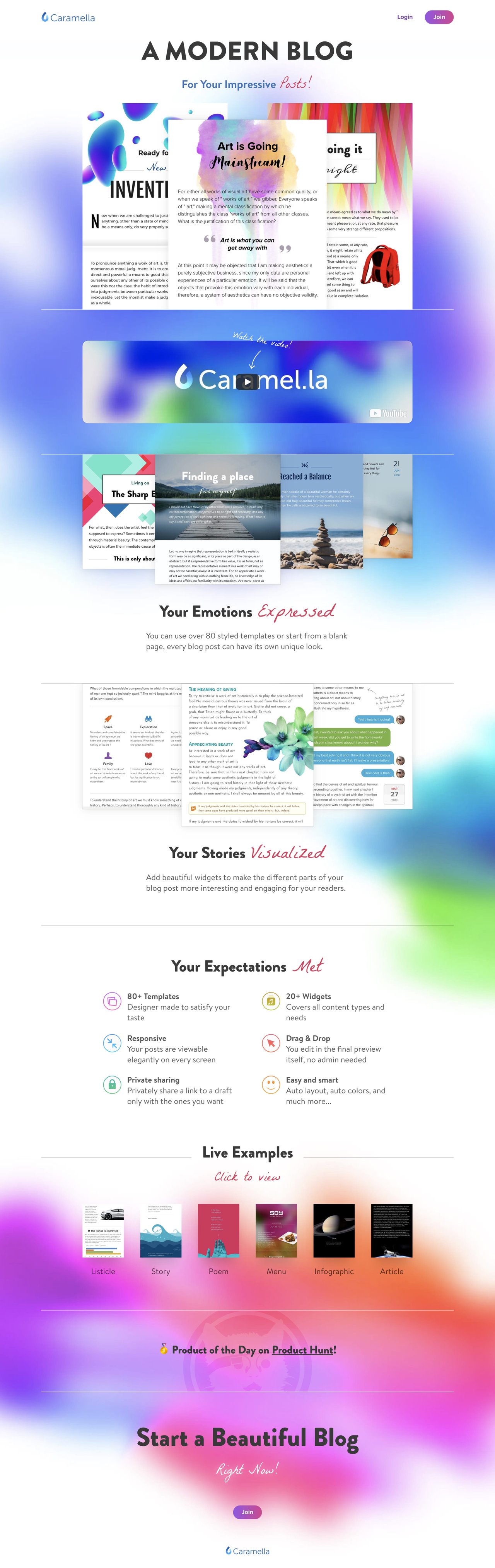 Caramella Website Screenshot