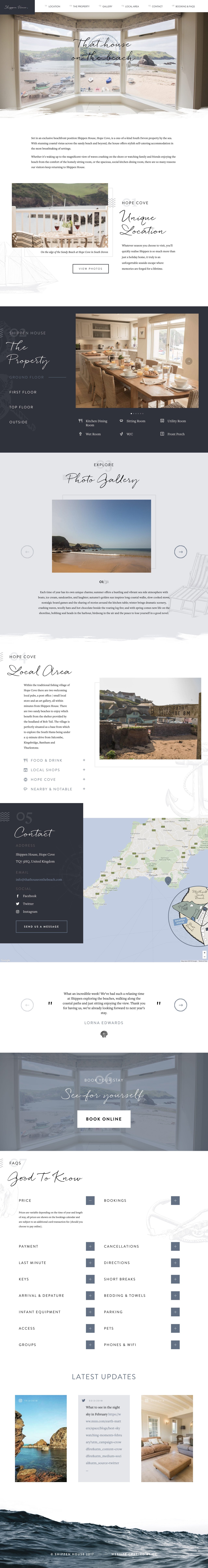 Shippen House Website Screenshot