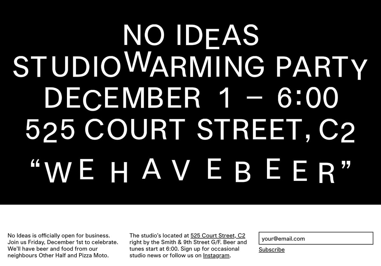No Ideas Party Website Screenshot