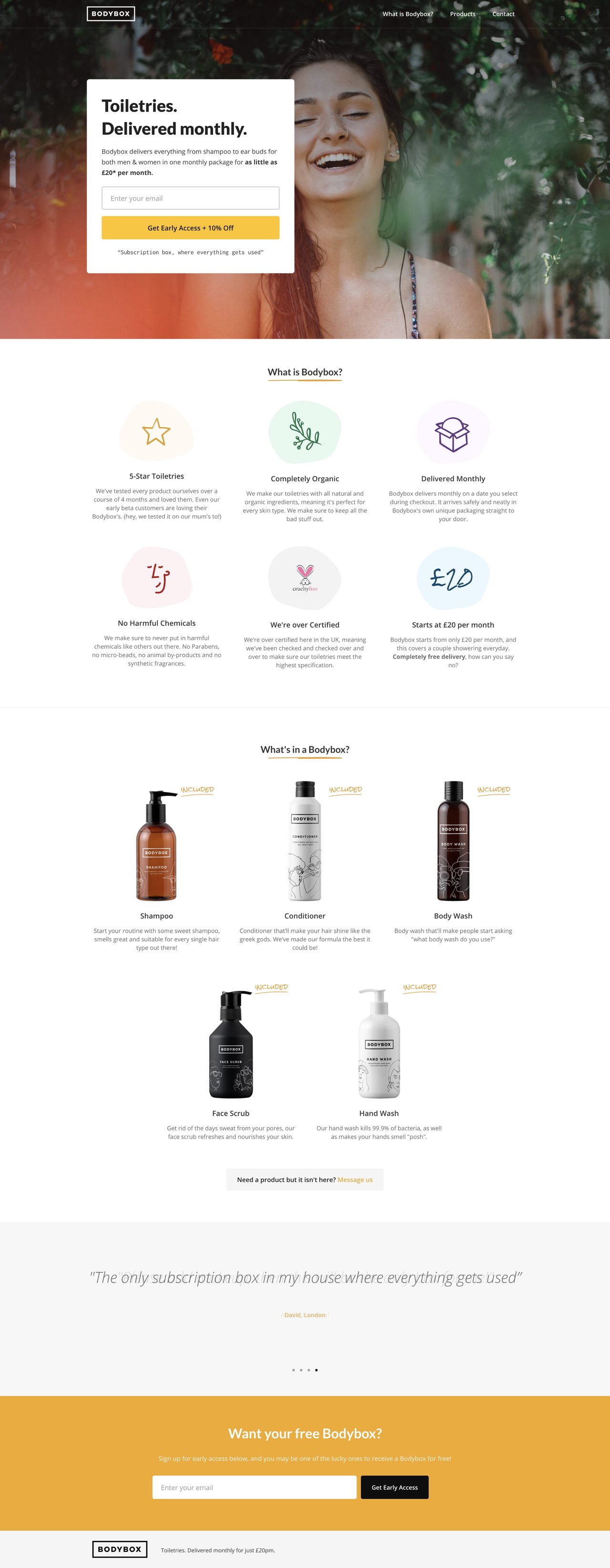 Bodybox Website Screenshot