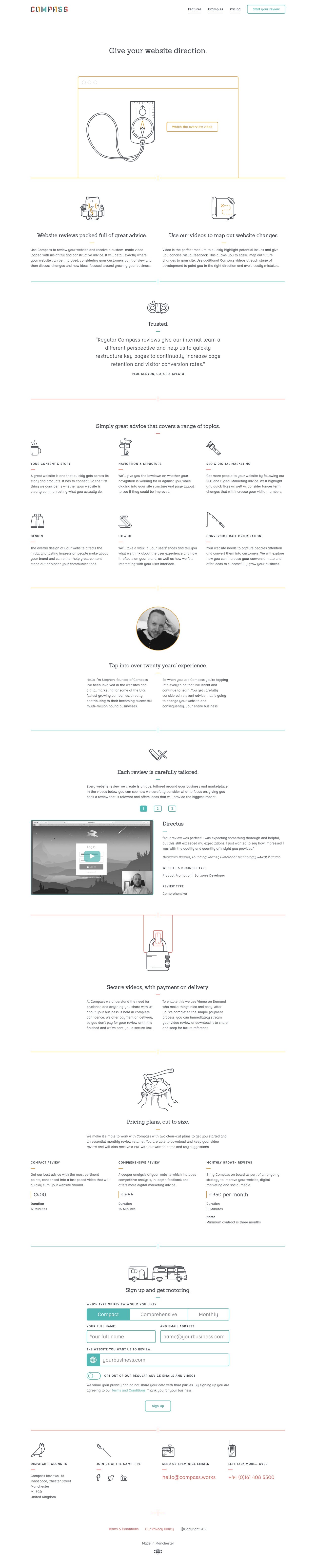Compass Website Screenshot