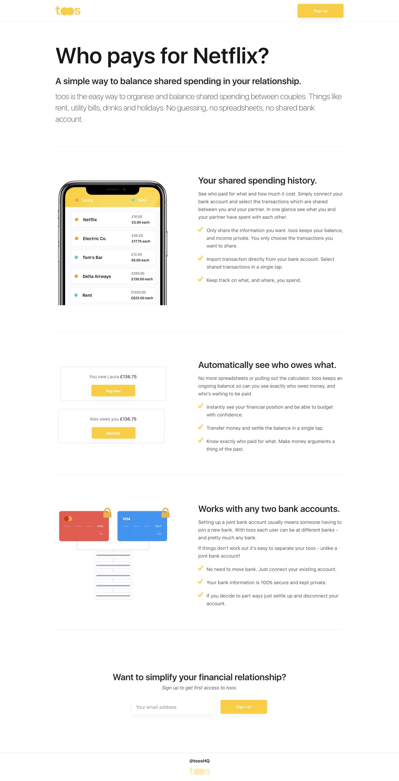 toos. Website Screenshot