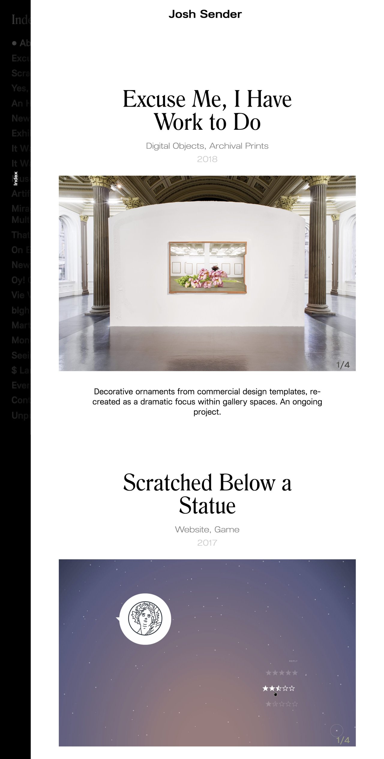 Josh Sender Website Screenshot