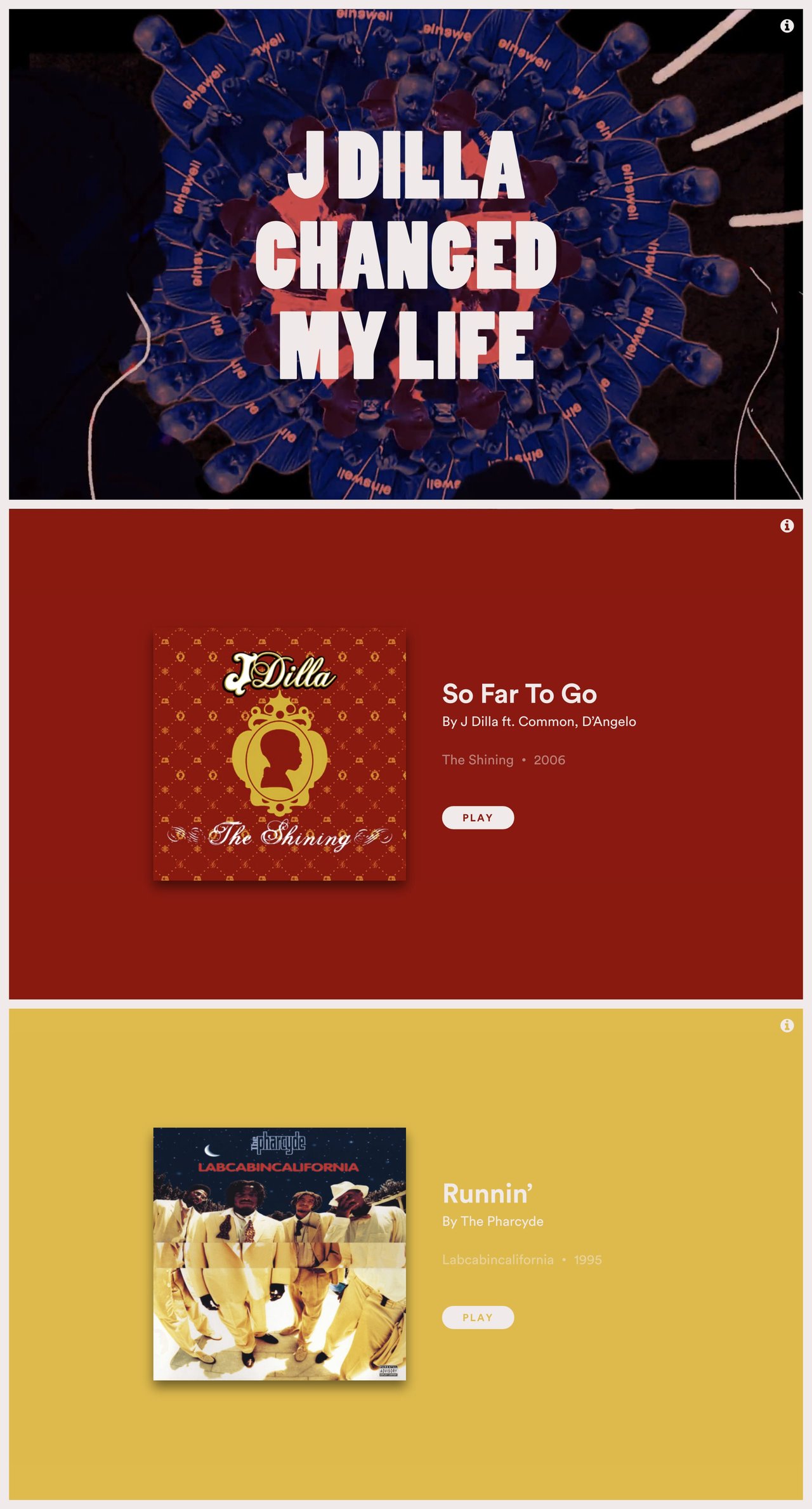 J Dilla Changed My Life Website Screenshot