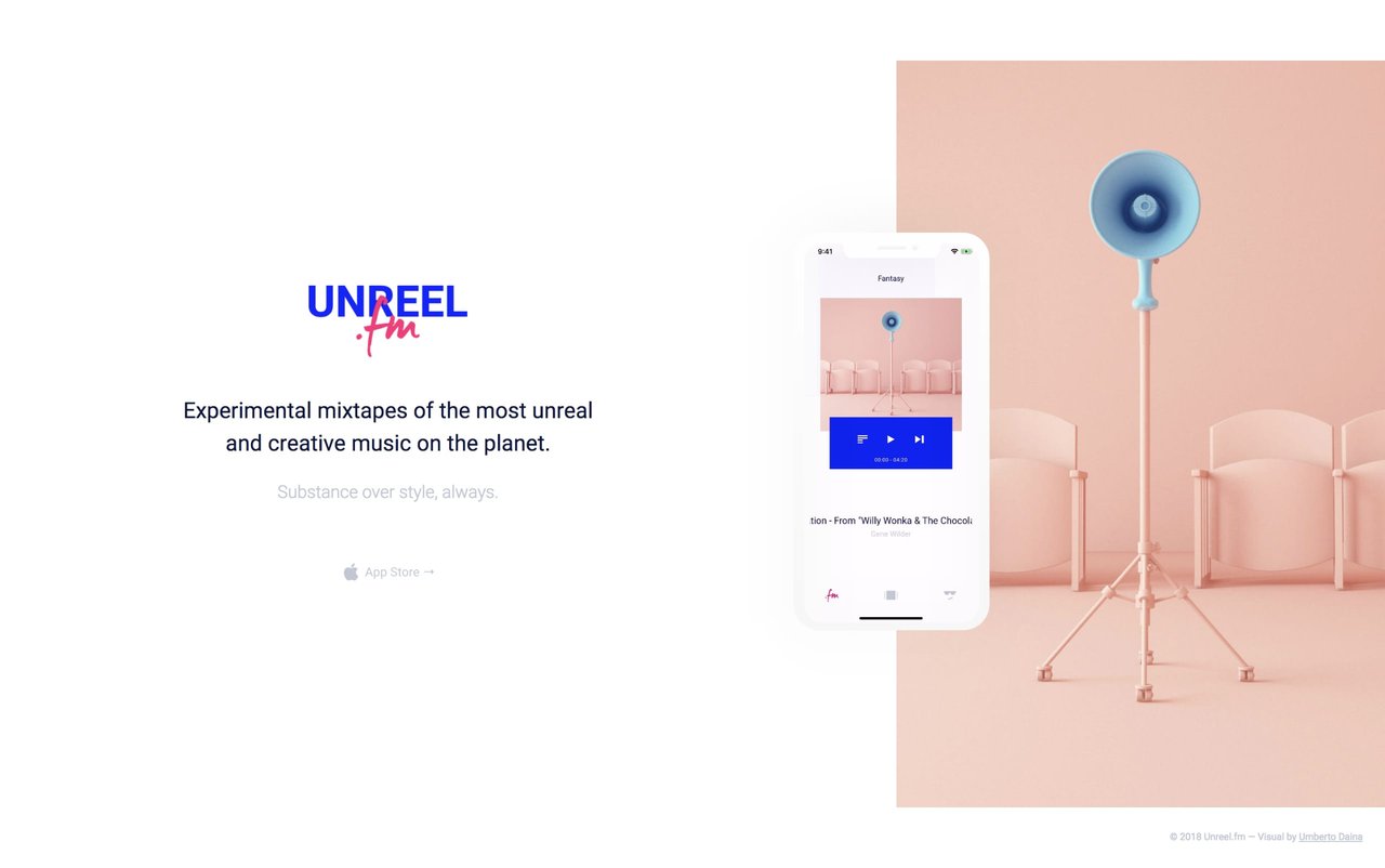 Unreel.fm Website Screenshot