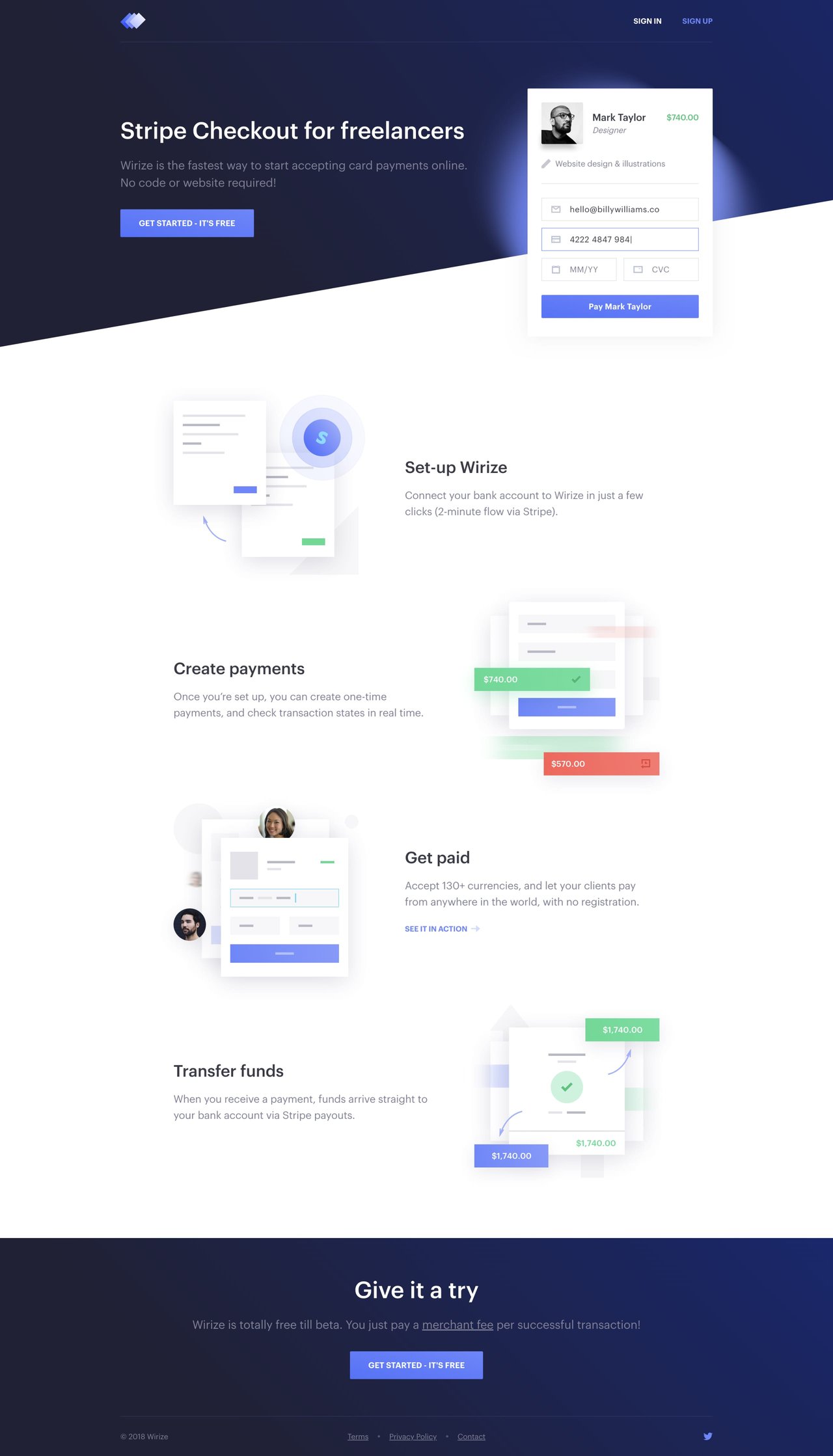 Wirize Website Screenshot