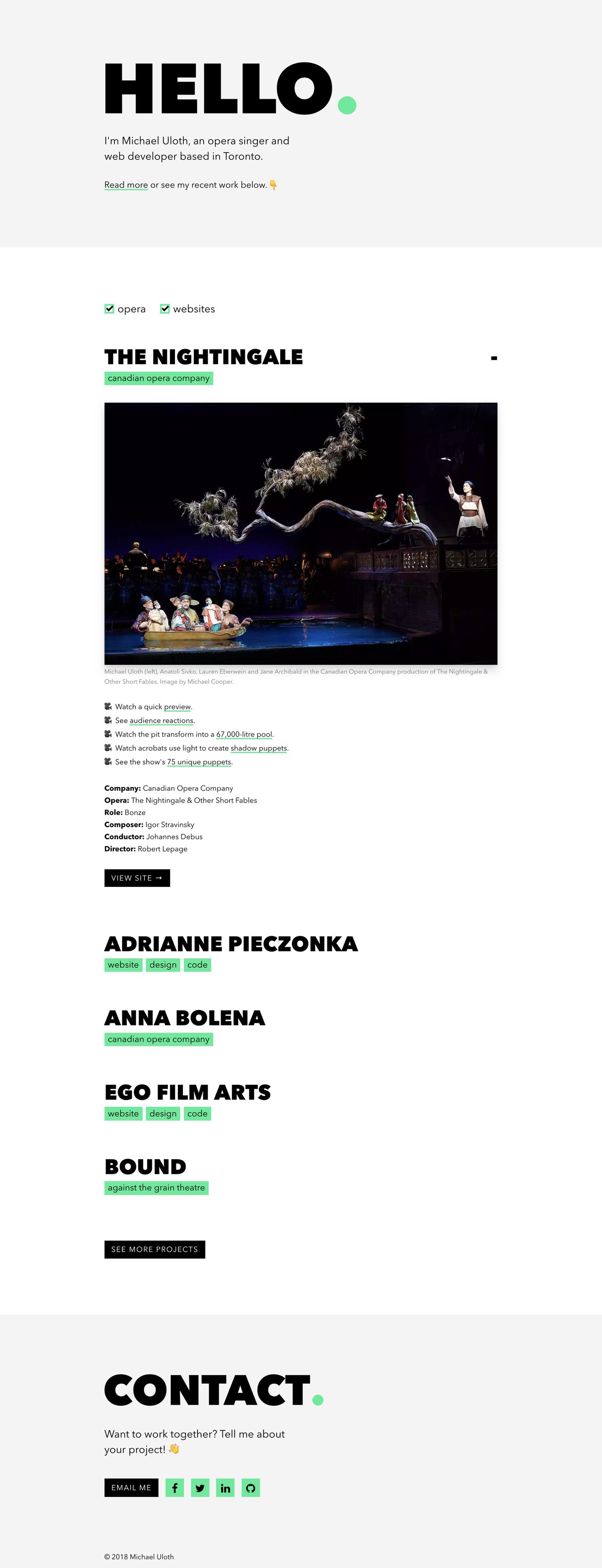 Michael Uloth Website Screenshot