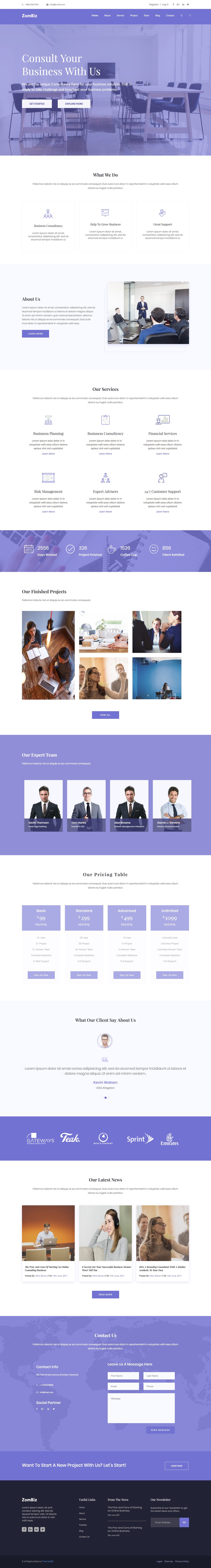 Zombiz Website Screenshot