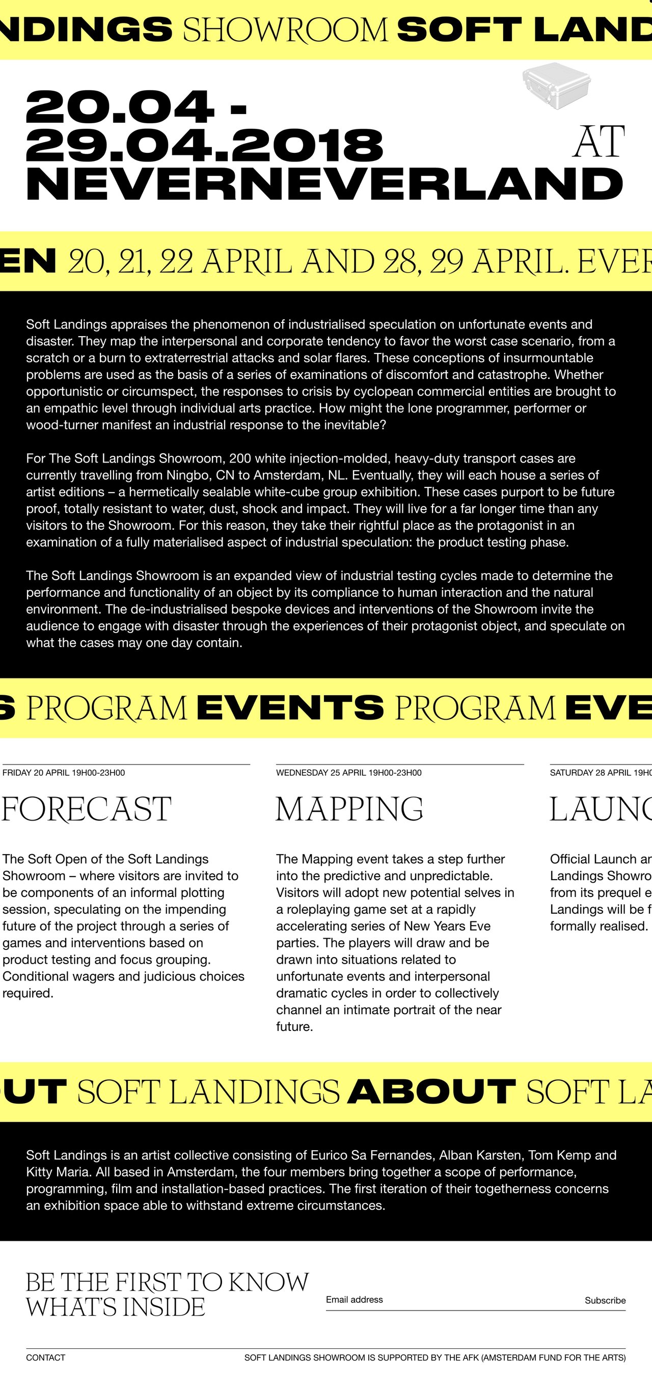 Soft Landings Website Screenshot