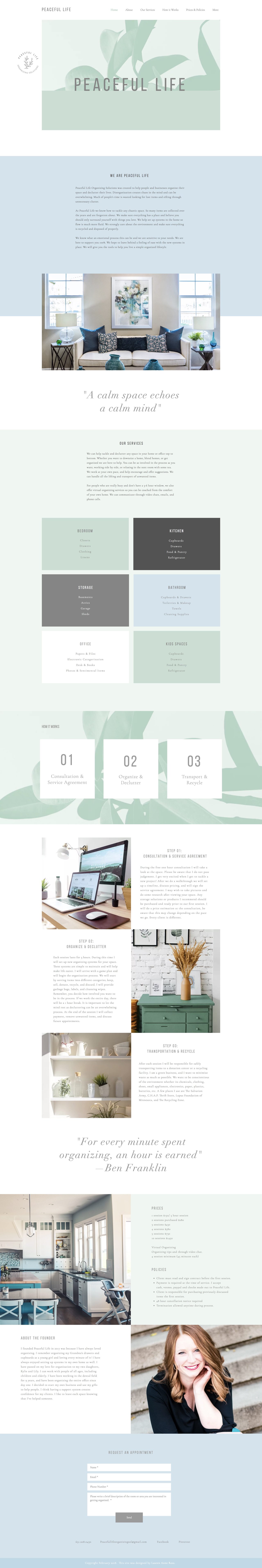 Peaceful Life Website Screenshot