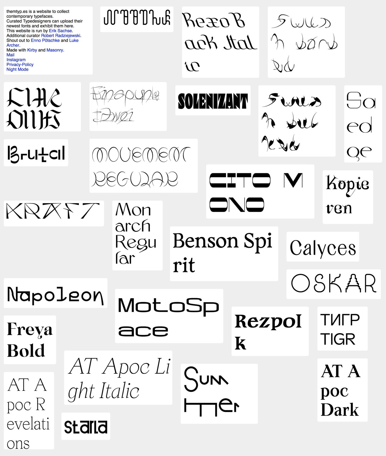 themtyp.es Website Screenshot