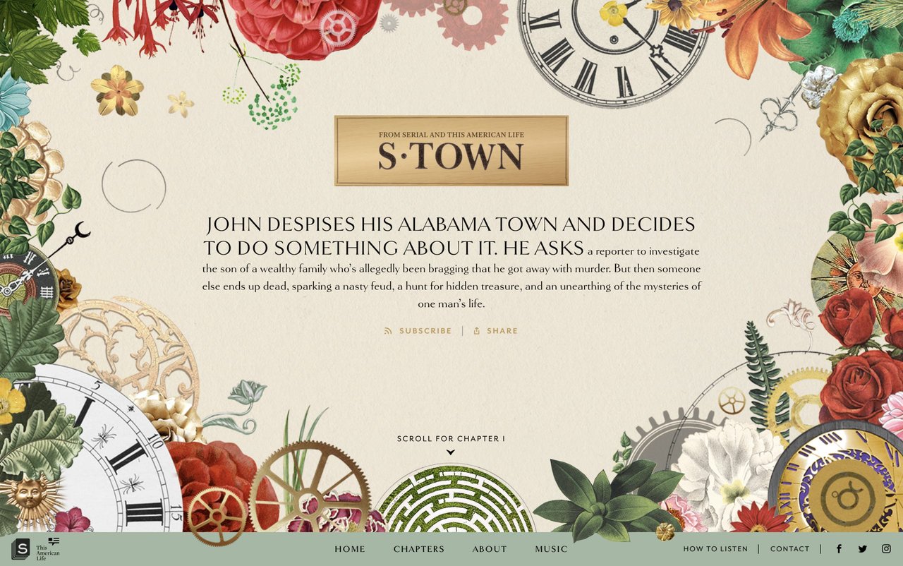 S-Town Podcast Website Screenshot